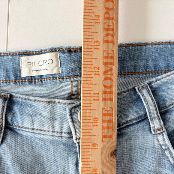 Pilcro Straight Leg Jeans Womens 29 Light Blue High Rise Denim Anthropologie - Picture 9 of 10